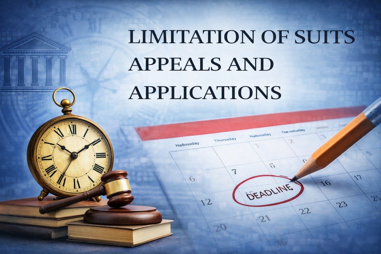 LIMITATION OF SUITS APPEALS AND APPLICATIONS